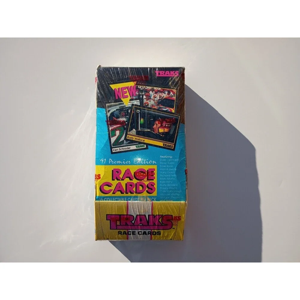 1991 Traks Race Cards Premier Edition Factory Sealed Hobby Box NASCAR Racing